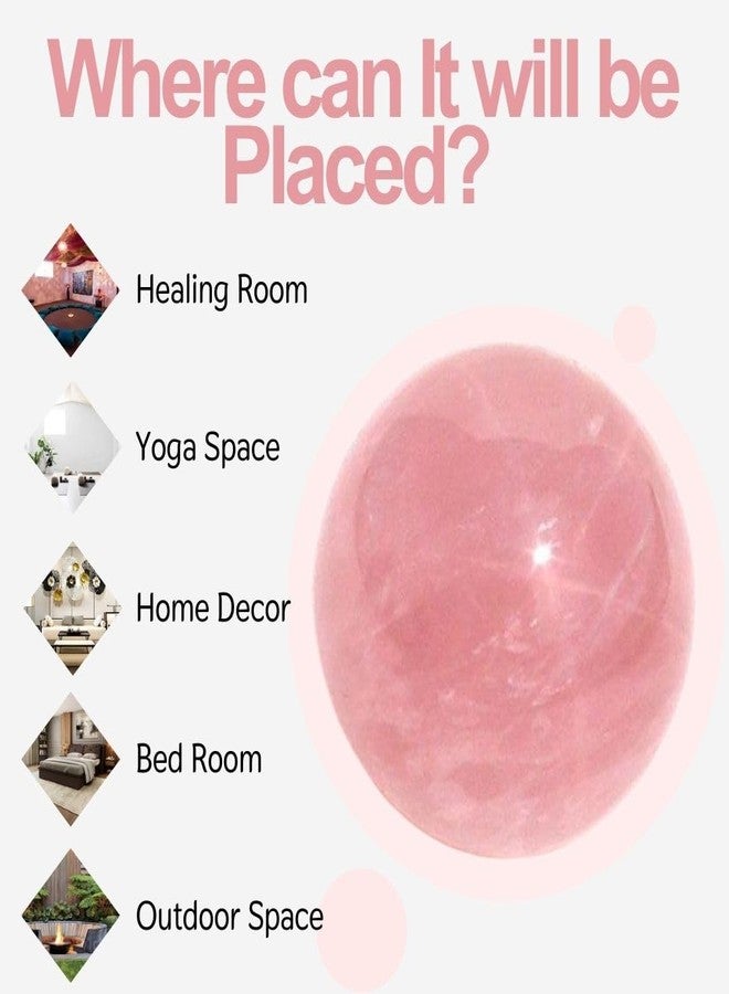 TOI SHOP Natural Crystal Ball for Healing, Home Decor, Fengshui. (2 inch) (Rose) - Image 3